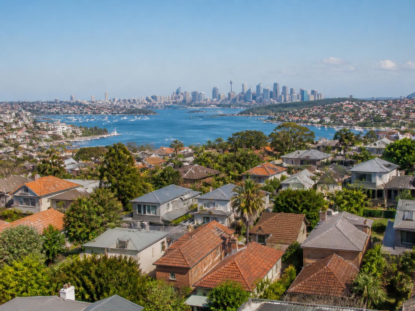 District outlook over Sydney harbourside suburbs